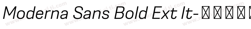 Moderna Sans Bold Ext It字体转换